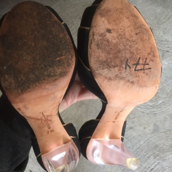 Report Signature Suede Lucite Heels MISMATCH 7.5 8 - Picture 8 of 10